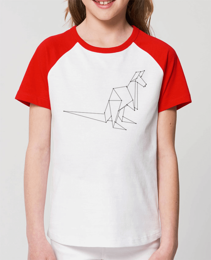 Kids\' contrast short sleeve t-shirt Mini Catcher Short Sleeve Origami kangourou Par /wait-design