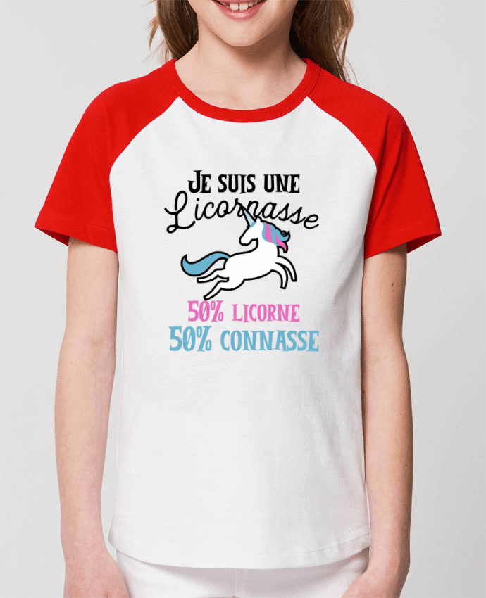 Kids\' contrast short sleeve t-shirt Mini Catcher Short Sleeve Licornasse humour cadeau Par Original t-shirt
