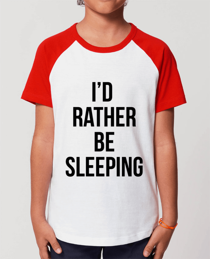 T-shirt Baseball Enfant- Coton - STANLEY MINI CATCHER I'd rather be sleeping Par Bichette