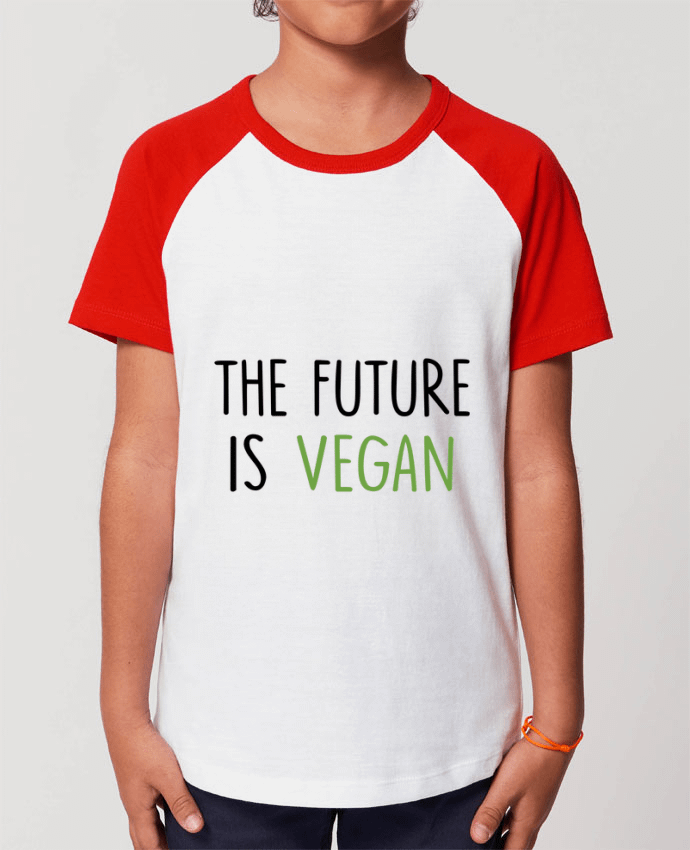 Kids\' contrast short sleeve t-shirt Mini Catcher Short Sleeve The future is vegan Par Bichette