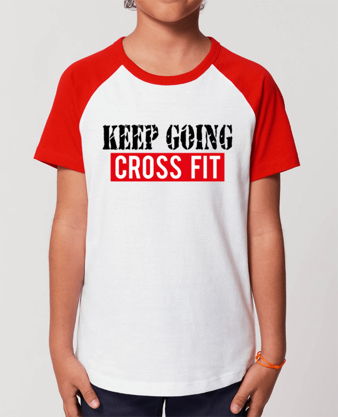Kids\' contrast short sleeve t-shirt Mini Catcher Short Sleeve Keep going ! Crossfit Par tunetoo