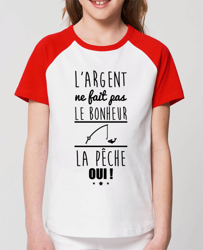 Tee-shirt Enfant L'argent ne fait pas le bonheur la pêche oui ! Par Benichan