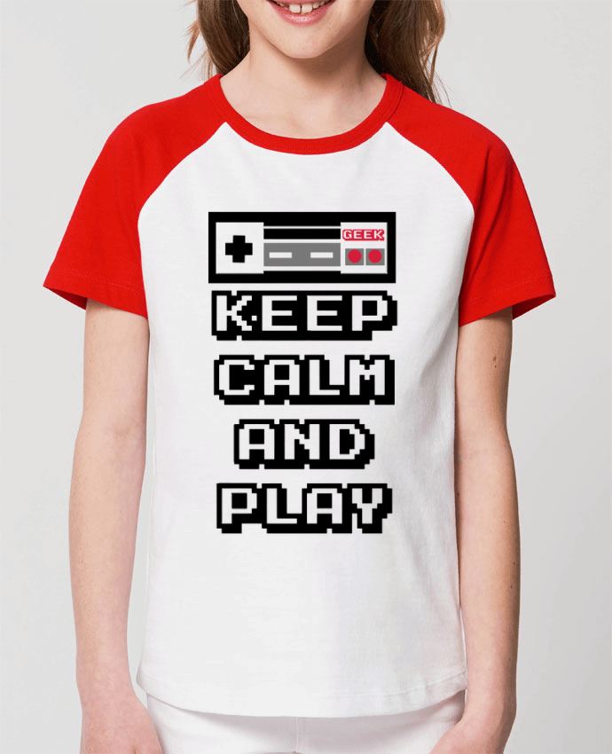 T-shirt Baseball Enfant- Coton - STANLEY MINI CATCHER KEEP CALM AND PLAY Par SG LXXXIII