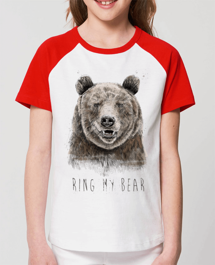 T-shirt Baseball Enfant- Coton - STANLEY MINI CATCHER Ring my bear Par Balàzs Solti