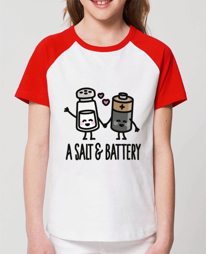 T-shirt Baseball Enfant- Coton - STANLEY MINI CATCHER A salt and battery Par LaundryFactory