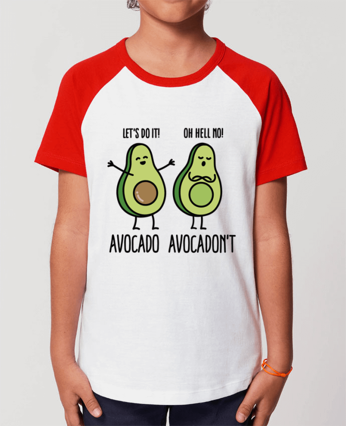 T-shirt Baseball Enfant- Coton - STANLEY MINI CATCHER Avocado avocadont Par LaundryFactory