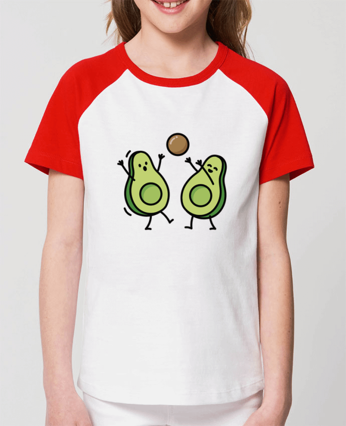T-shirt Baseball Enfant- Coton - STANLEY MINI CATCHER Avocado handball Par LaundryFactory