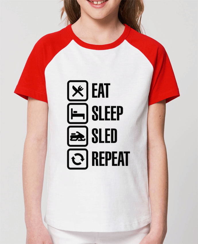 Camiseta Manga Corta Contraste Unisex Stanley MINI CATCHER SHORT SLEEVE Eat, sleep, sled, repeat Par LaundryFactory