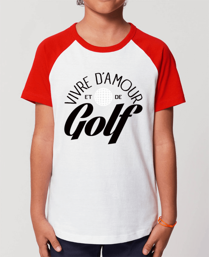 Tee-shirt Enfant Vivre d'Amour et de Golf Par Freeyourshirt.com