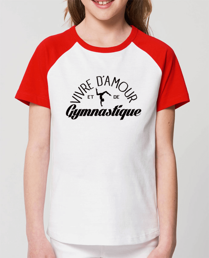 Tee-shirt Enfant Vivre d'amour et de Gymnastique Par Freeyourshirt.com
