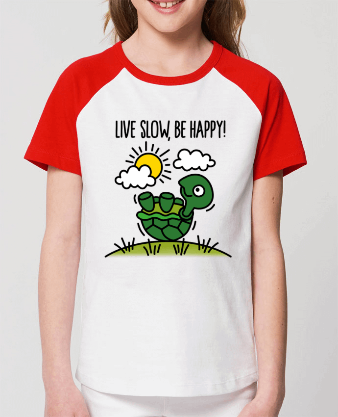 Tee-shirt Enfant LIVE SLOW BE HAPPY Par LaundryFactory