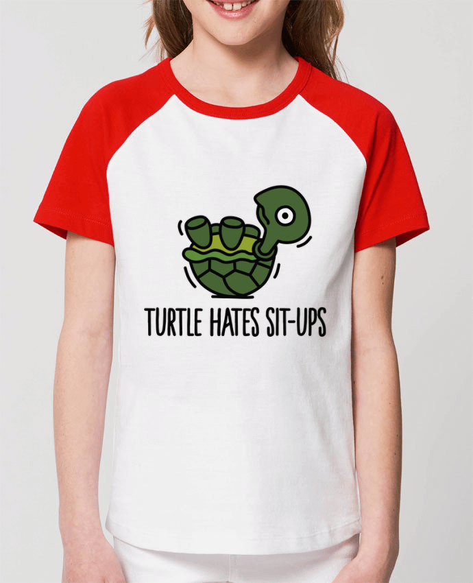 Tee-shirt Enfant TURTLE HATES SIT-UPS Par LaundryFactory