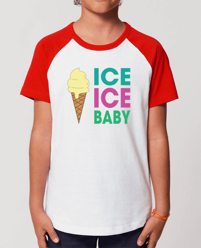 Kids\' contrast short sleeve t-shirt Mini Catcher Short Sleeve Ice Ice Baby Par tunetoo