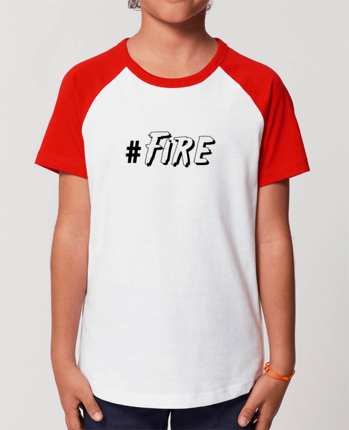 T-shirt Baseball Enfant- Coton - STANLEY MINI CATCHER #Fire Par tunetoo