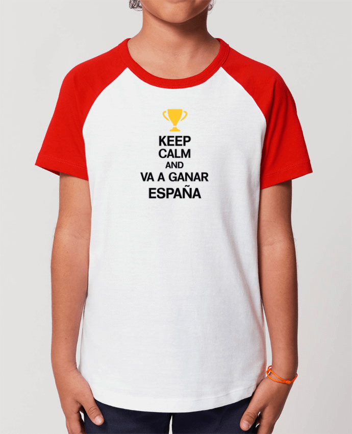 T-shirt Baseball Enfant- Coton - STANLEY MINI CATCHER Keep calm and va a ganar Par tunetoo