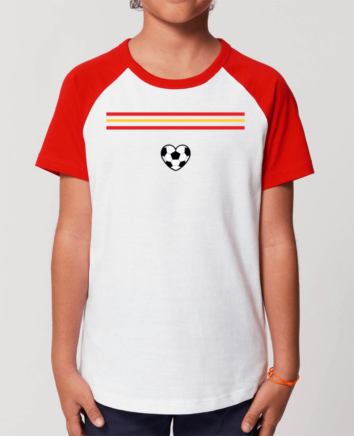 T-shirt Baseball Enfant- Coton - STANLEY MINI CATCHER Bandera corazón Par tunetoo