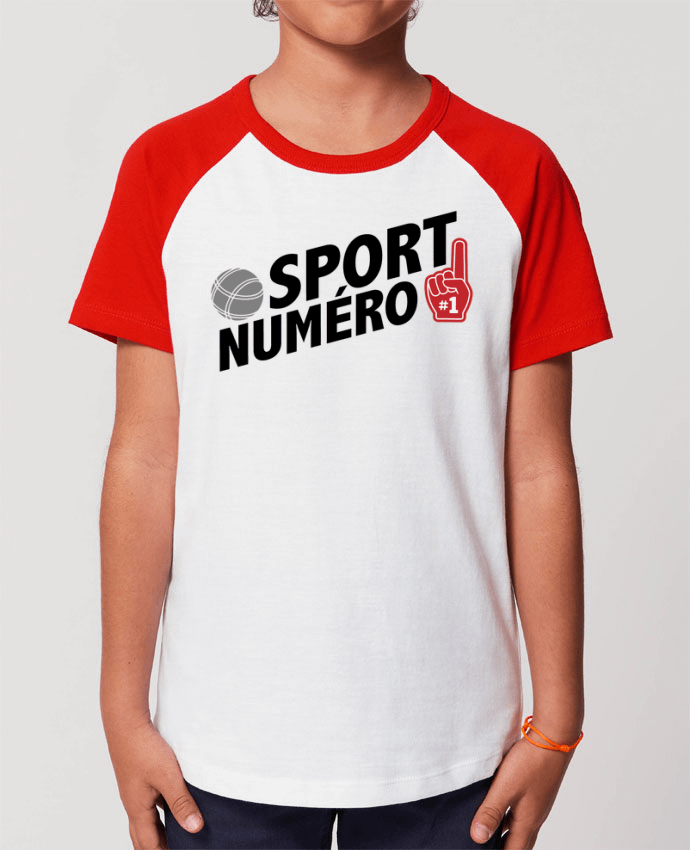 Tee-shirt Enfant Sport numéro 1 Pétanque Par tunetoo