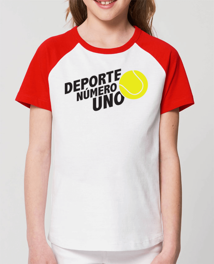 Kids\' contrast short sleeve t-shirt Mini Catcher Short Sleeve Deporte Número Uno Tennis Par tunetoo