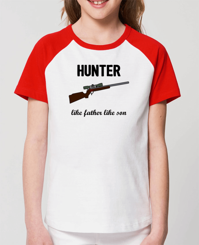 T-shirt Baseball Enfant- Coton - STANLEY MINI CATCHER Hunter Like father like son Par tunetoo