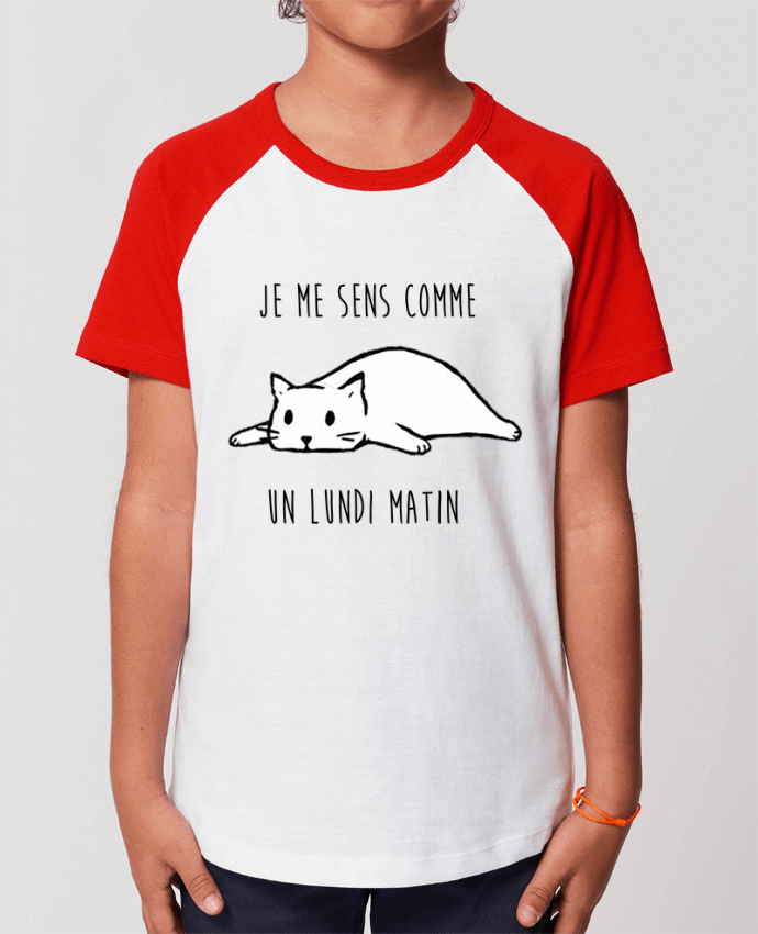 Tee-shirt Enfant chat - je me sens comme un lundi matin Par DesignMe