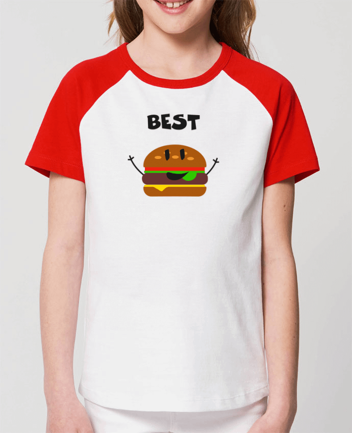 T-shirt Baseball Enfant- Coton - STANLEY MINI CATCHER BEST FRIENDS BURGER 1 Par tunetoo