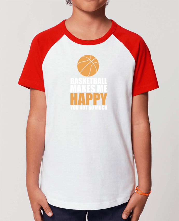 Kids\' contrast short sleeve t-shirt Mini Catcher Short Sleeve Basketball Happy Par Original t-shirt
