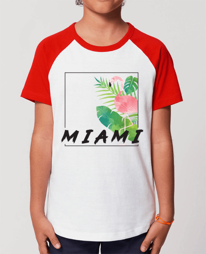 T-shirt Baseball Enfant- Coton - STANLEY MINI CATCHER Miami Par KOIOS design