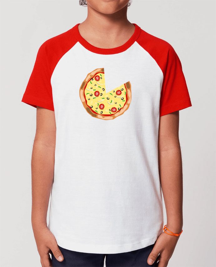 Kids\' contrast short sleeve t-shirt Mini Catcher Short Sleeve Pizza duo Par tunetoo