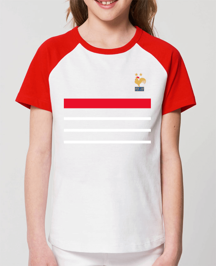 T-shirt Baseball Enfant- Coton - STANLEY MINI CATCHER La France Champion du monde 2018 rétro Par Mhax