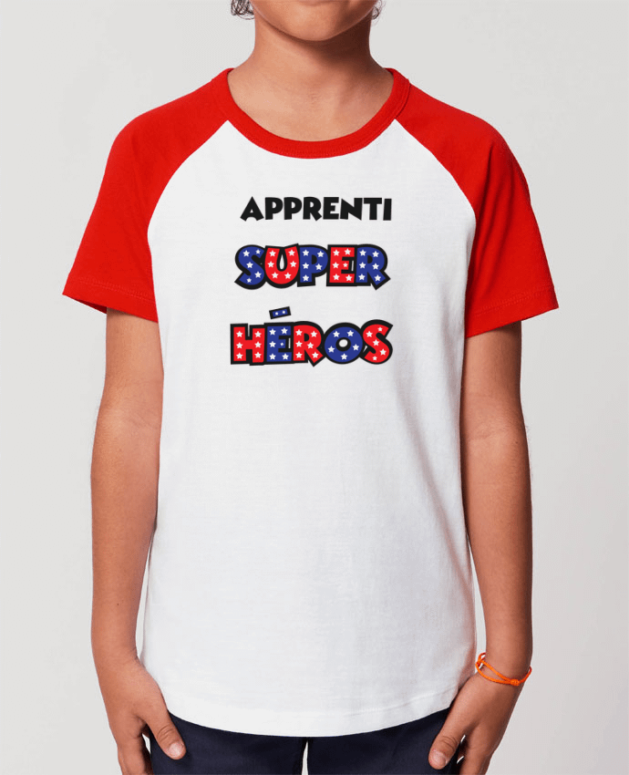 Kids\' contrast short sleeve t-shirt Mini Catcher Short Sleeve Apprenti super héros Par tunetoo