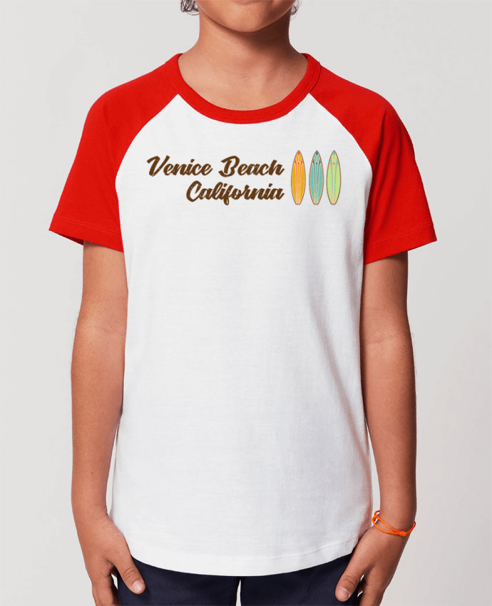 T-shirt Baseball Enfant- Coton - STANLEY MINI CATCHER Venice Beach Surf Par tunetoo
