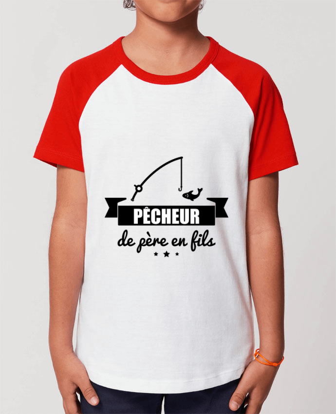 Tee-shirt Enfant Pêcheur de père en fils, pêcheur, pêche Par Benichan