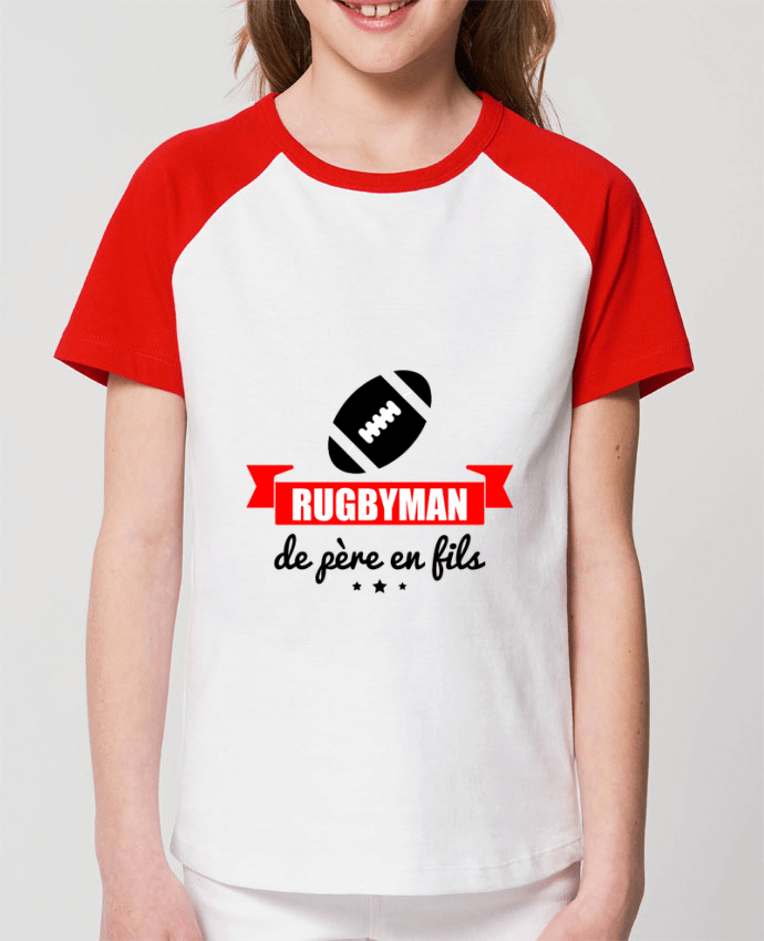 Tee-shirt Enfant Rugbyman de père en fils, rugby, rugbyman Par Benichan