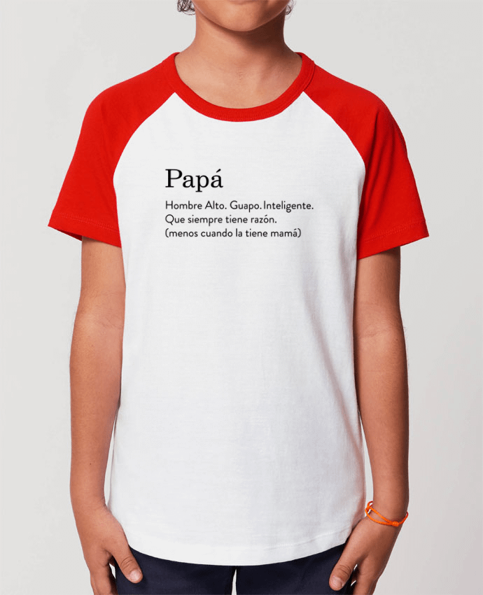Kids\' contrast short sleeve t-shirt Mini Catcher Short Sleeve Papá definición Par tunetoo