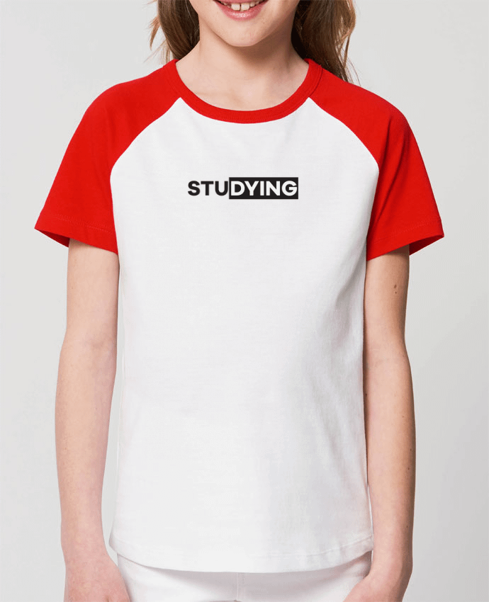 T-shirt Baseball Enfant- Coton - STANLEY MINI CATCHER Studying Par tunetoo