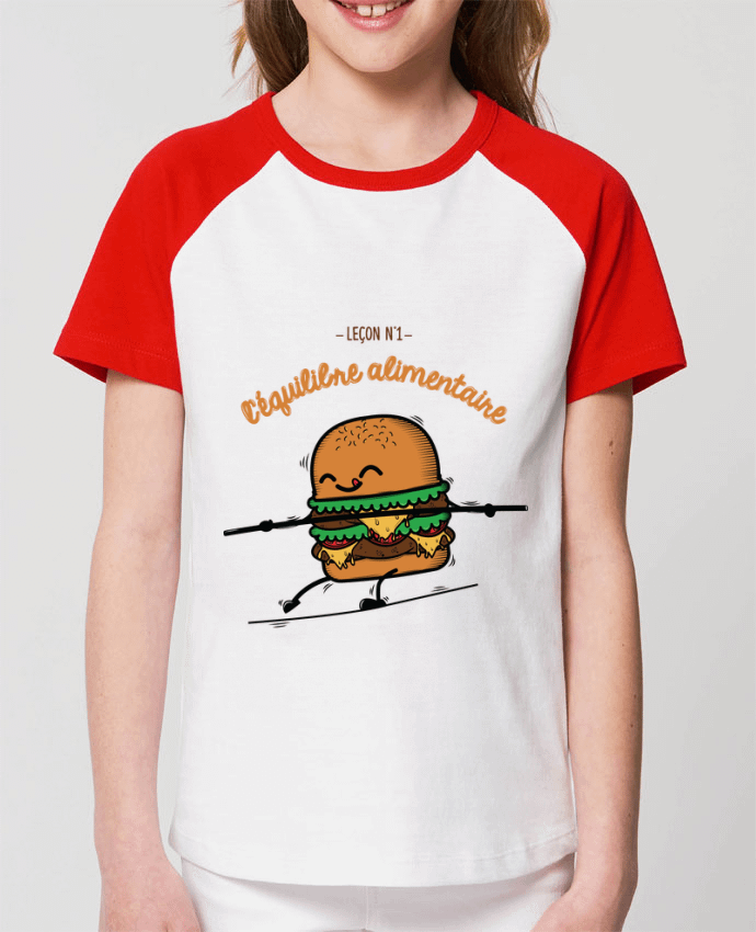 T-shirt Baseball Enfant- Coton - STANLEY MINI CATCHER Equilibre alimentaire Par PTIT MYTHO