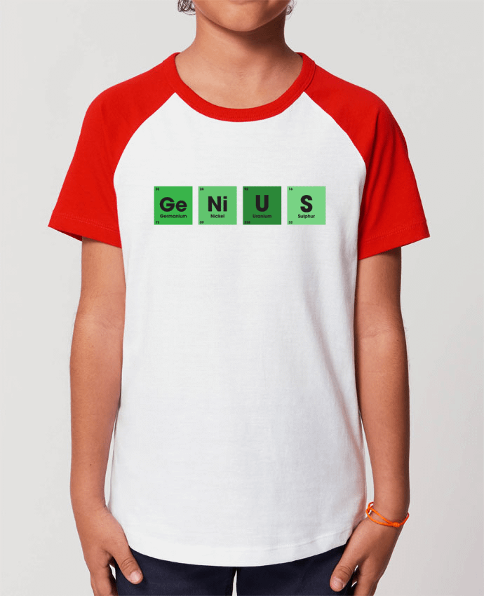T-shirt Baseball Enfant- Coton - STANLEY MINI CATCHER GENIUS Par tunetoo