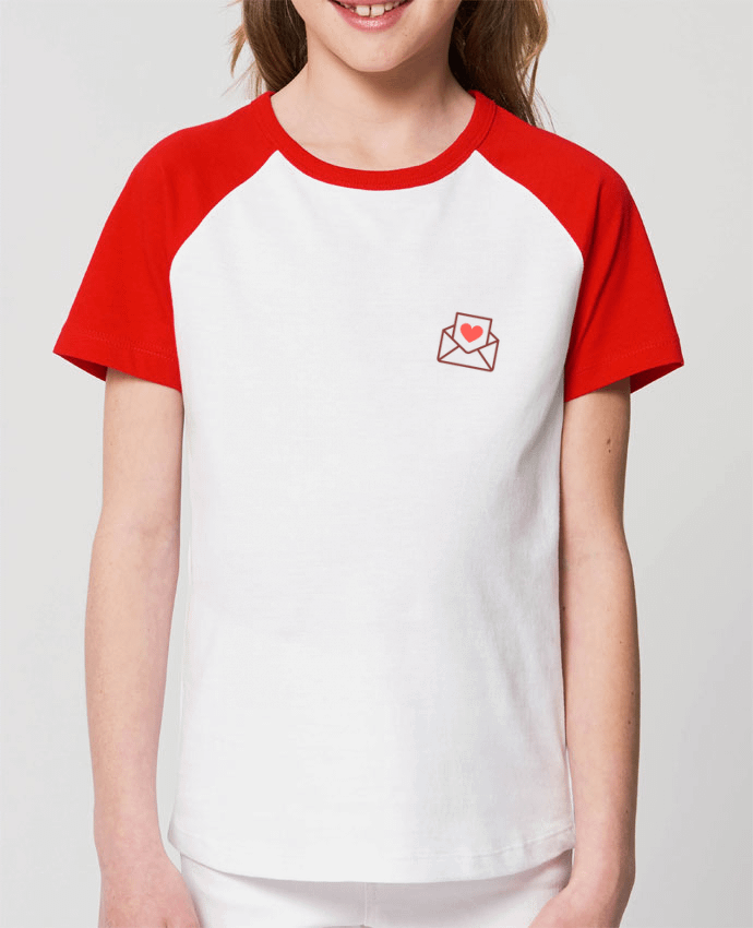 Kids\' contrast short sleeve t-shirt Mini Catcher Short Sleeve Lettre d'amour Par Nana