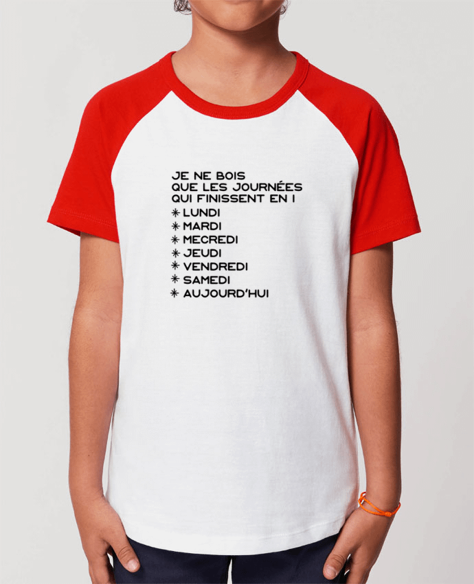 T-shirt Baseball Enfant- Coton - STANLEY MINI CATCHER Les journées en i cadeau Par Original t-shirt