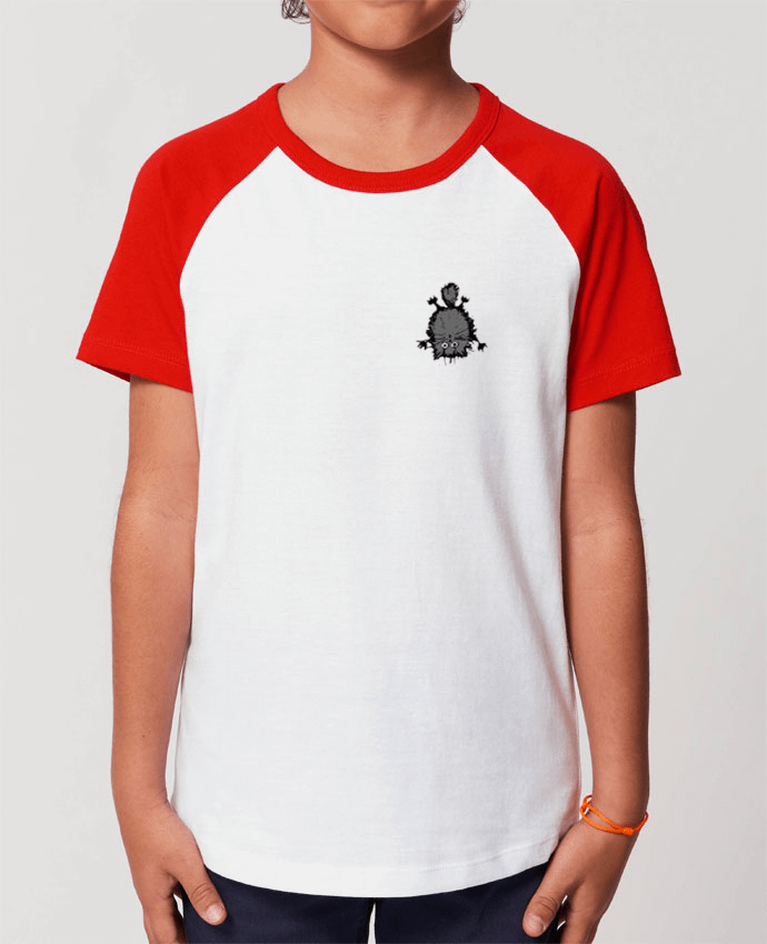 T-shirt Baseball Enfant- Coton - STANLEY MINI CATCHER Chat Par caroline.c