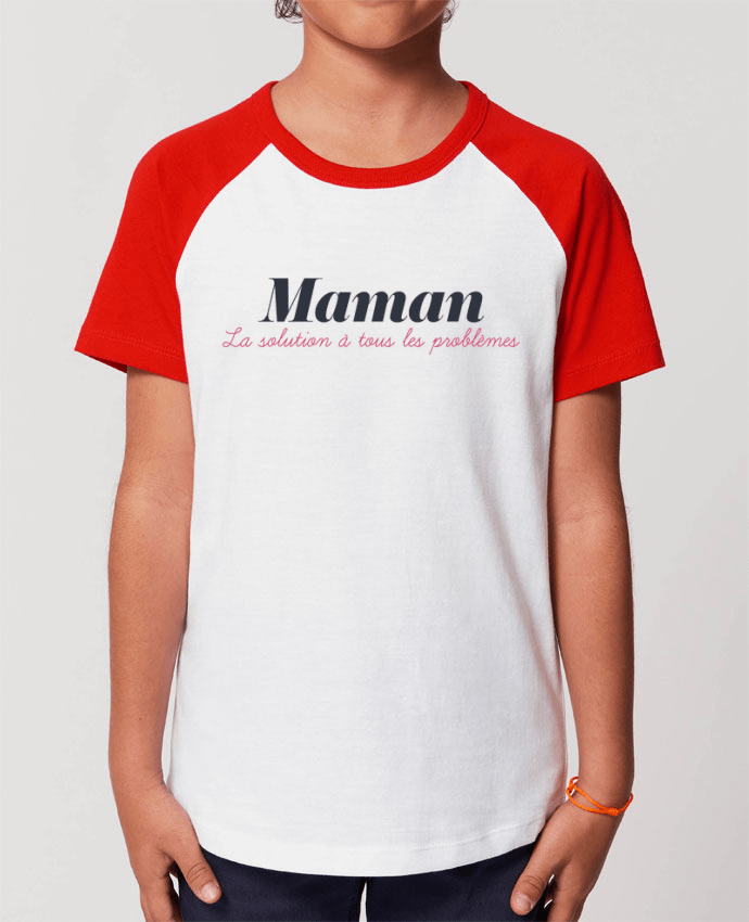 Camiseta Manga Corta Contraste Unisex Stanley MINI CATCHER SHORT SLEEVE Maman la solution à tous les problèmes Par tunetoo