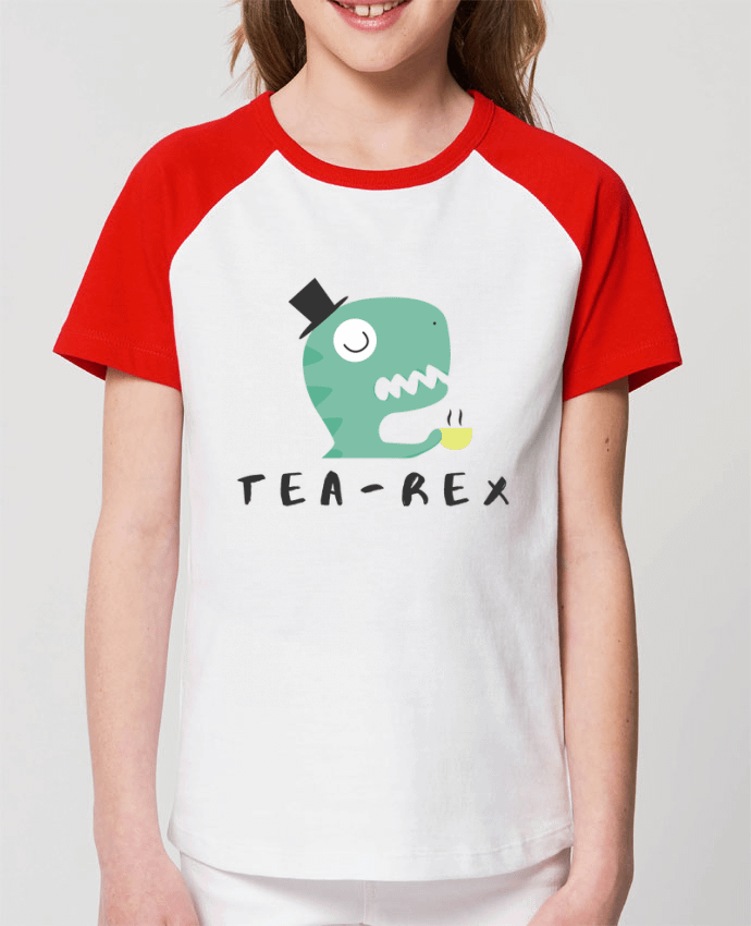 Kids\' contrast short sleeve t-shirt Mini Catcher Short Sleeve Tea-rex Par tunetoo