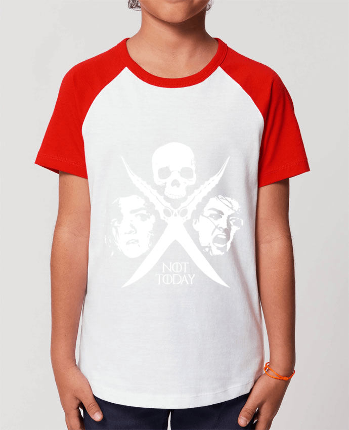 T-shirt Baseball Enfant- Coton - STANLEY MINI CATCHER Not Today - Arya Stark Par Soul Dragon
