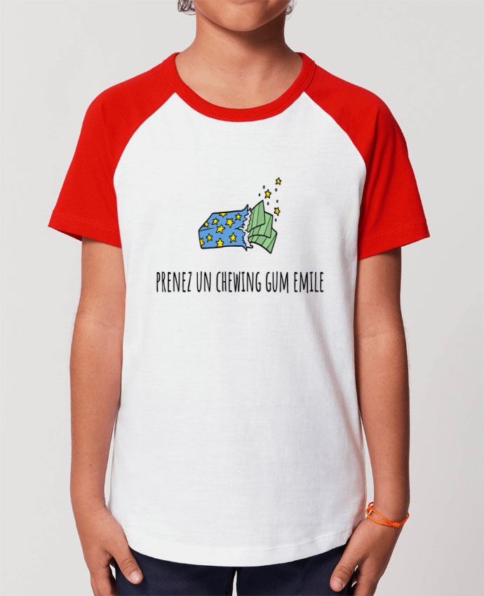 T-shirt Baseball Enfant- Coton - STANLEY MINI CATCHER Prenez un chewing gum Emile, citation film la cité de la peur. Par Mlle Coco