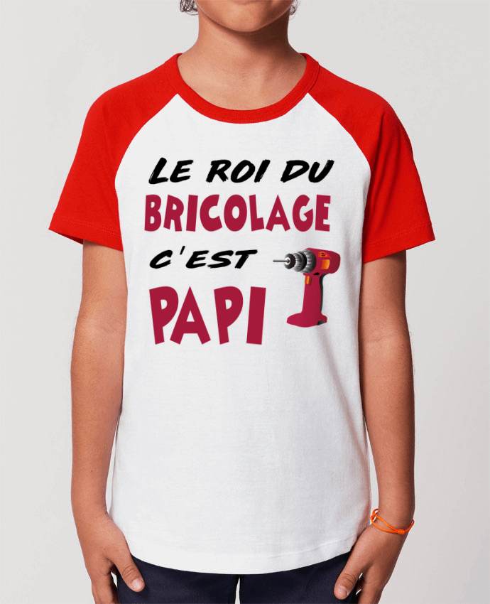 T-shirt Baseball Enfant- Coton - STANLEY MINI CATCHER Papi bricoleur Par jorrie