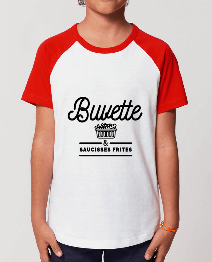T-shirt Baseball Enfant- Coton - STANLEY MINI CATCHER Buvette et Saucisse frites Par Rustic