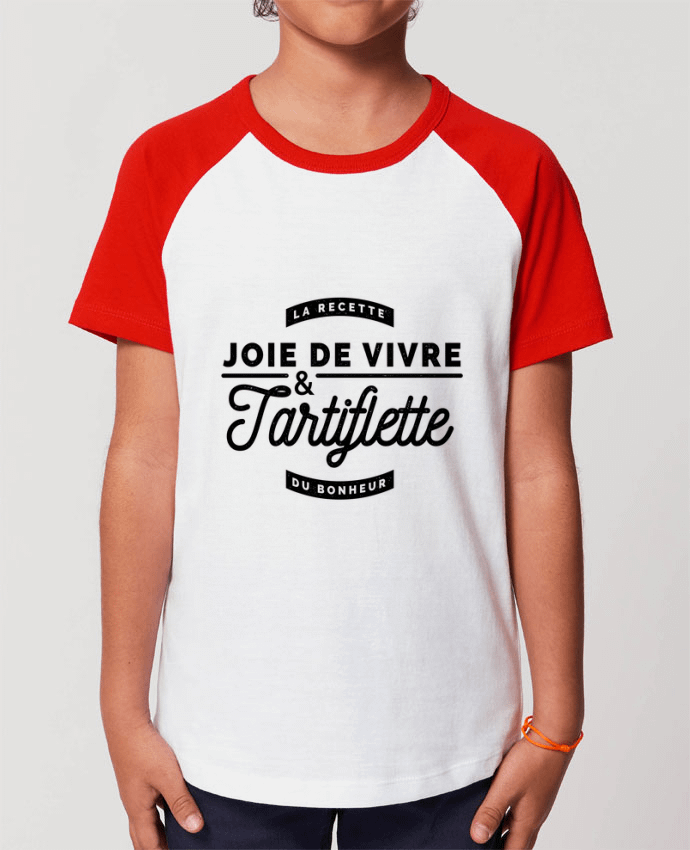 Kids\' contrast short sleeve t-shirt Mini Catcher Short Sleeve Joie de vivre et Tartiflette Par Rustic