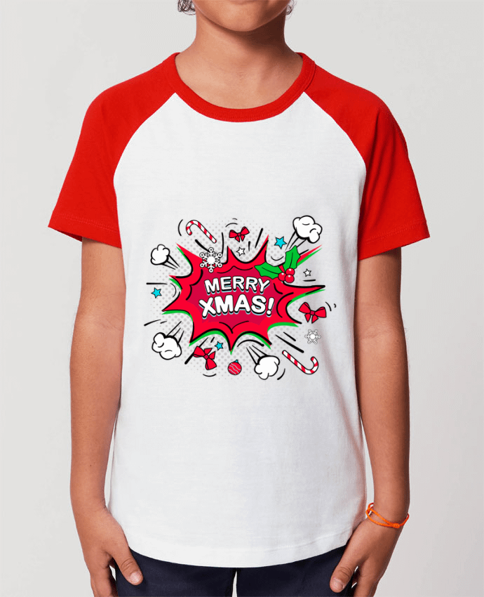Kids\' contrast short sleeve t-shirt Mini Catcher Short Sleeve Merry XMAS Par MAX AND MORE