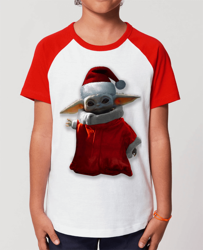 T-shirt Baseball Enfant- Coton - STANLEY MINI CATCHER Baby Yoda lutin de Noël Par Kaarto