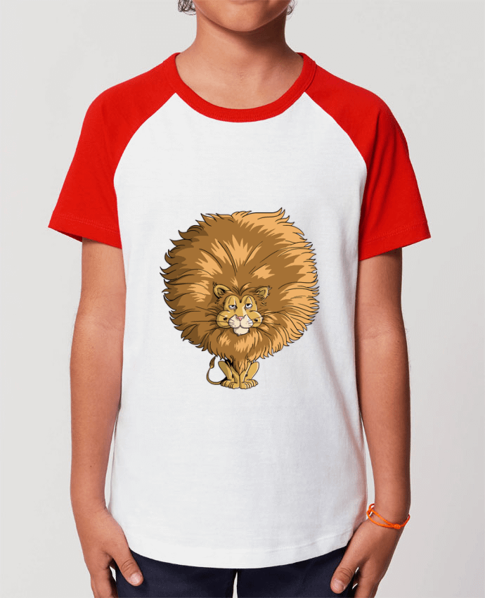 Kids\' contrast short sleeve t-shirt Mini Catcher Short Sleeve Lion à grosse crinière Par Tomi Ax - tomiax.fr